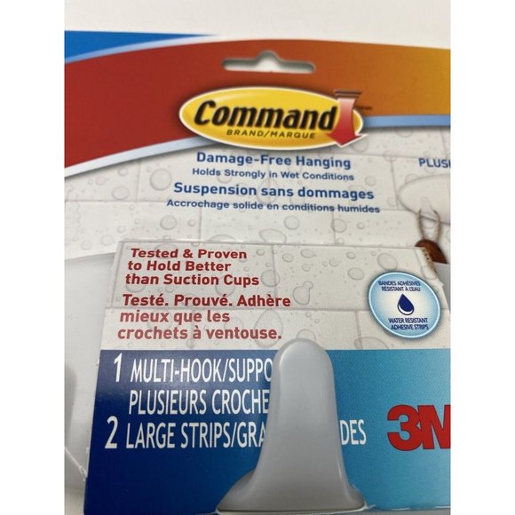 Adhesive Wall /bathroom mulithooks. Brand New 2 Units - Picture 4 of 12